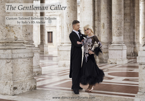 SALE RS Atelier Daniele Mens Stretch Body Shirt Black or White - Best Selling Mens Ballroom Dance Stretch Body Shirt for Practice, Performance & DanceSport Competition