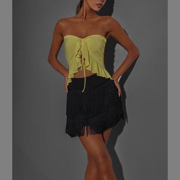 Free Australia-wide Shipping. ;Best Price Worldwide.   ZYM Lush Fringe Skirt #2137 Various Colours for Latin, Salsa, Samba Dance Practice, Performance & DanceSport Competition | Shirt Fringe Skirt