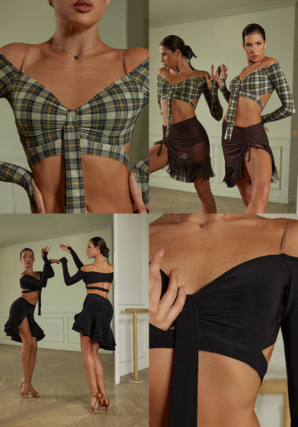 Free Australia-wide Shipping -  Best Price Worldwide Guaranteed.
Unveil your elegance with our Latin dance top, featuring a special retro strap design and an unique off shoulder shape. There are so many colour palette allows for personalized flair, while the curved off shoulder design stress your grace. Radiate fabulous and confidence with this lovely top addition to your dance class.