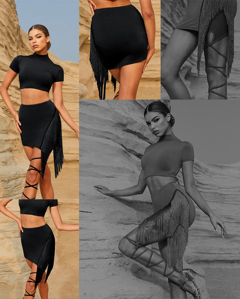 Free Australia-wide Shipping - fast & secure worldwide with tracking.  Personal Service.  Complete Zym Dance Range Available.  Best Price Guaranteed.  Best-selling Latin Skirt. The side fringe detailing adds a playful and dynamic element to the skirt, while the leg straps
