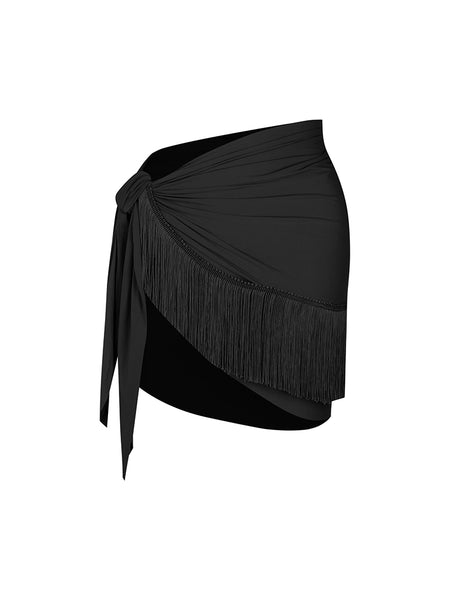 ZYM Fit Me In Wrap Skirt in 4 Colours 24102 for Latin, Salsa, Samba Dance Practice, Performance & Shows | Short Wrap Skirt with Adjustable Tie Waist & Fringe