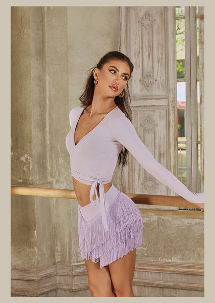 ZYM Luxe Fringe Skirt in 6 Colours 24067 | Short Fringe Skirt for Latin, Salsa, Samba Dance Practice, Performance & DanceSport Competition