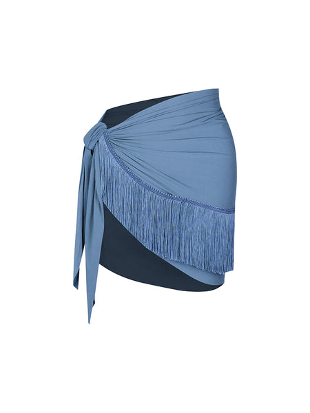 ZYM Fit Me In Wrap Skirt in 4 Colours 24102 for Latin, Salsa, Samba Dance Practice, Performance & Shows | Short Wrap Skirt with Adjustable Tie Waist & Fringe