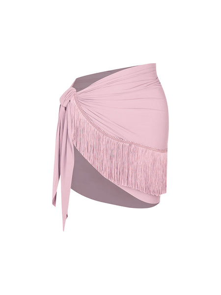 ZYM Fit Me In Wrap Skirt in 4 Colours 24102 for Latin, Salsa, Samba Dance Practice, Performance & Shows | Short Wrap Skirt with Adjustable Tie Waist & Fringe