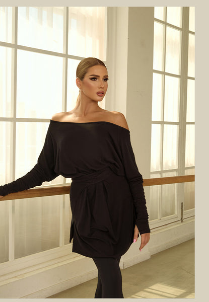 Free Australia-wide Shipping.  Best price worldwide with tracking.
Sinking into the cloud-like softness of the Fluffy Dress. With its elegant off-shoulder neckline and relaxed batwing sleeves, it’s as sophisticated as it is comfortable. The adjustable waist tie cinches the waist, while the slit design creates a flattering silhouette that moves with ease. The fabric feels like you’re enveloped in a cloud, offering a cozy yet free-flowing fit that’s perfect for your dance practice. Perfect for dance pr