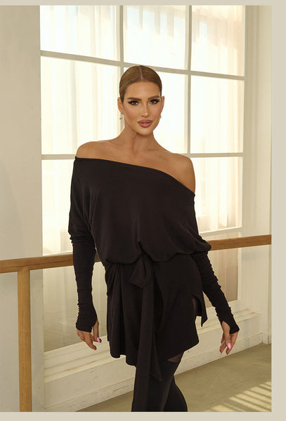 Free Australia-wide Shipping.  Best price worldwide with tracking.
Sinking into the cloud-like softness of the Fluffy Dress. With its elegant off-shoulder neckline and relaxed batwing sleeves, it’s as sophisticated as it is comfortable. The adjustable waist tie cinches the waist, while the slit design creates a flattering silhouette that moves with ease. The fabric feels like you’re enveloped in a cloud, offering a cozy yet free-flowing fit that’s perfect for your dance practice. Perfect for dance pr