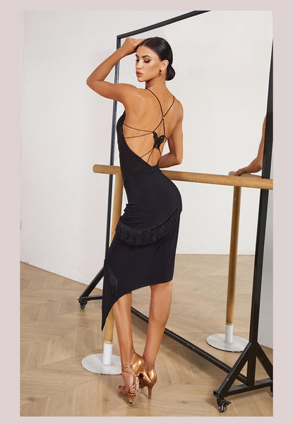 ZYM M Butterfly Bodysuit in Black 2439 | Criss Cross Back, Feminine Bodysuit, Spaghetti Straps, Feature Back, Low Back with Snap Closure for All Dance Styles