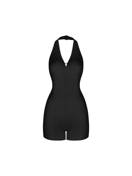 Free Australia-wide Shipping - best price worldwide.  
Latin DNA Bodysuit masters both movement and moments. Its deep V-neck design highlights your shoulders in a subtle, sophisticated way, while the elastic band at the bust offers gentle support and a flattering shape. The sleeveless halter neck adds a cool, relaxed vibe, making it perfect for every occasion. The perfect leotard for all dance styles - Latin, Ballet, Jazz, Modern dance practice, performance and shows.