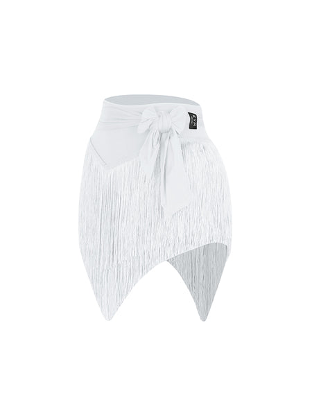 ZYM Aria Fringe Latin Skirt in Black or White 25024 - For Latin, Samba and Salsa Dance Practice & Performance