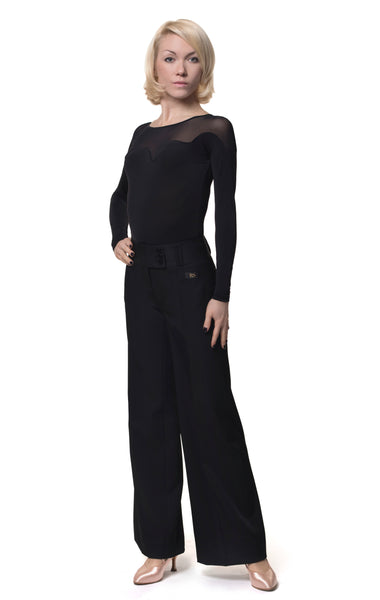 RS Atelier Daria Classic Ladies Dance Practice Trousers in Black | Ladies Fashion Trousers for Dance Practice, Teaching, Social Dancing & Day Wear