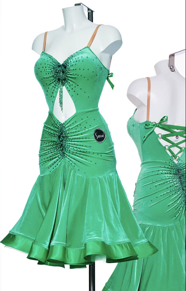 SALE Latin Dress Flirty Emerald