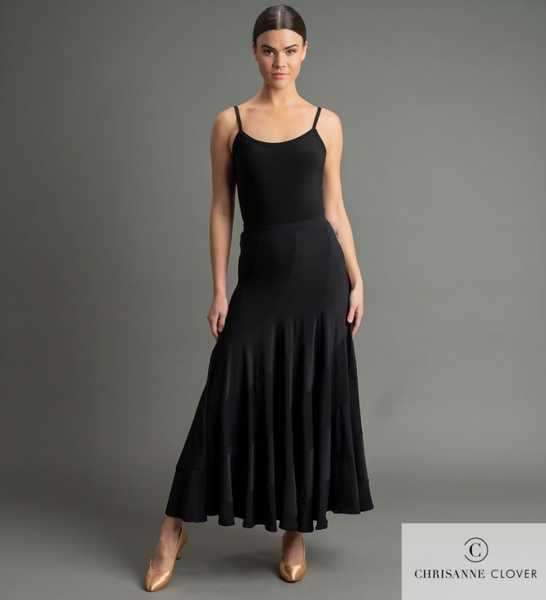 FREE AUSTRALIA-WIDE SHIPPING.  Best price worldwide with tracking.  This striking Ballroom skirt features spiral panels that attracts the light oozing lots of depth and texture. Fitted and flared this skirt not only flatters the figure but also enhances your movement to perfection