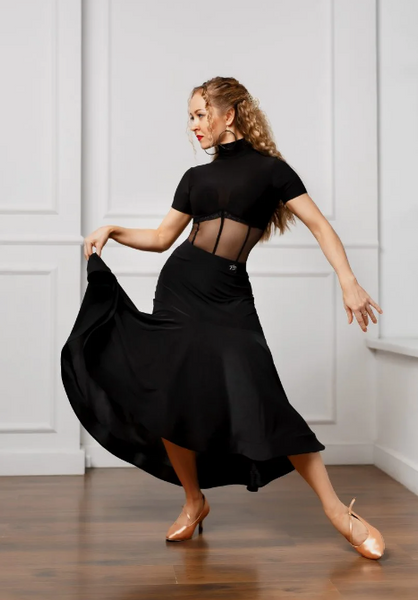 Fashion Dance Cindy Ballroom Skirt in Black 001/1