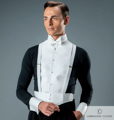 FREE AUSTRALIA-WIDE SHIPPING.  Best price worldwide with tracking.
The Competition shirt offers a luxurious stretch shirt on pants, designed to provide the ultimate comfort fit.  Made using a high quality fabric available in black and white and in sizes 14" - 18"   89% Polyamide 11% Elastane
Shop the Finest Men’s Ballroom Dancewear for Practice, Performance & Competition