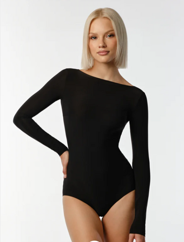Bodysuit "Classic" by Danza - Dance Bodysuit with Long Sleeves For Ballroom or Latin Dance Practice, Teaching, Ballroom Dance Medal Exam, Shows or Evening Wear