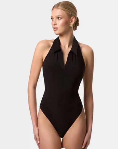 Free Australia-wide Shipping.  Best price worldwide.
The Martha Bodysuit blends minimalism and style effortlessly. With its sleeveless polo-style collar, it highlights the shoulders and neckline, creating a feminine and confident look. A versatile choice for dancers who value both functionality and polished design in their wardrobe.
String bottom
Removable cups
Made of the light and stretchy fabric