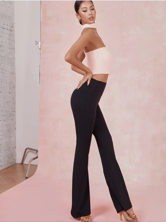 ZYM Ultimate Dance Pants in Black 2428 | Stretch Dance Pants for Ballroom, Latin, Jazz, Salsa, Kizomba Dance Practice, Day Wear & Social Dancing