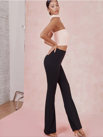 ZYM Ultimate Dance Pants in Black 2428 | Stretch Dance Pants for Ballroom, Latin, Jazz, Salsa, Kizomba Dance Practice, Day Wear & Social Dancing