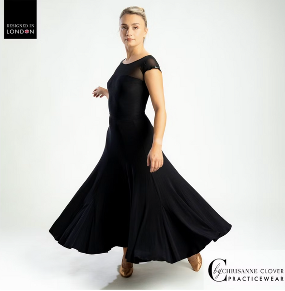 FREE AUSTRALIA-WIDE SHIPPING.  Best price worldwide with tracking.
This dynamic Ballroom skirt has all the moves with its full skirt and short godets it moves with ease across the floor in movement. Looks beautiful combined with the Bellatrix dance top and the Galaxy dance top. Made from Chrisanne Clover Luxury Crepe.
If you're passionate about Ballroom dancing, this skirt is an essential addition to your wardrobe. Embrace your inner dancer and let this beautiful skirt elevate your style!