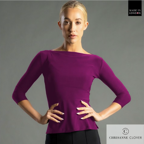 Chrisanne Clover Eternity Top 25 Fuchsia Pink - for Ballroom, Latin, Evening Wear