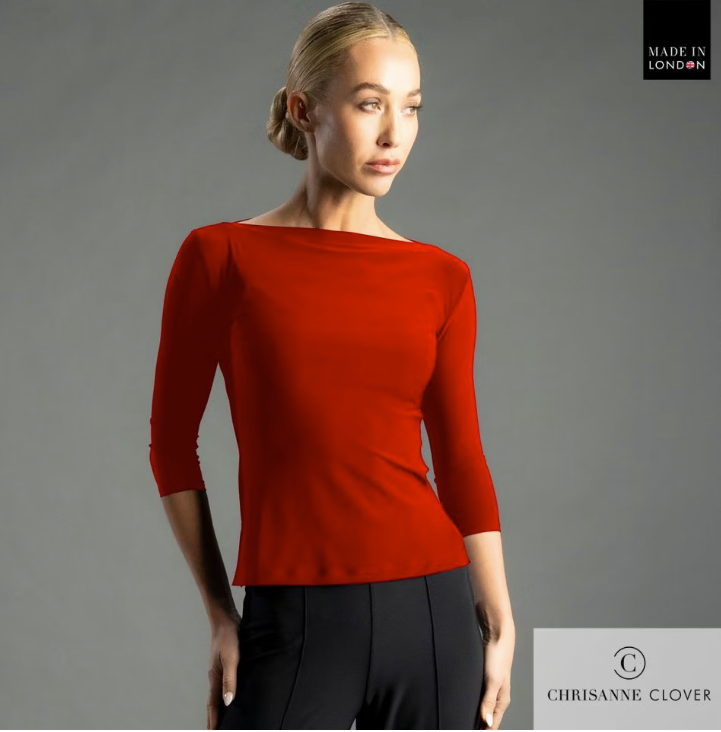 Chrisanne Clover Eternity Top 25 Hot Red - for Ballroom, Latin, Evening Wear