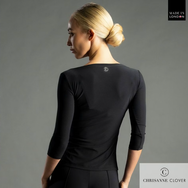 Chrisanne Clover ladies top. Ballroom dance top for women. Latin dancewear elegant top. Tango dance top for ladies. High-quality stretch dance top. Fitted ballroom dance top. Elegant dance top for performance. Chrisanne Clover ballroom dancewear. Stylish Latin dance top for women. Tango and evening wear top. Ballroom competition dance top. Ladies fitted dancewear top. Chrisanne Clover elegant stretch top. Ballroom and Latin dance top