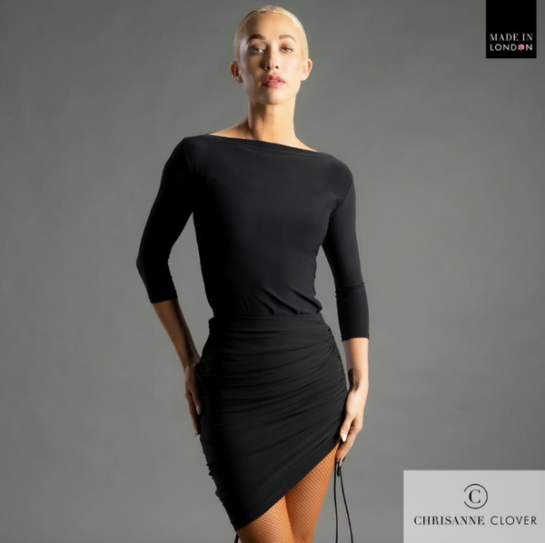 Chrisanne Clover ladies top. Ballroom dance top for women. Latin dancewear elegant top. Tango dance top for ladies. High-quality stretch dance top. Fitted ballroom dance top. Elegant dance top for performance. Chrisanne Clover ballroom dancewear. Stylish Latin dance top for women. Tango and evening wear top. Ballroom competition dance top. Ladies fitted dancewear top. Chrisanne Clover elegant stretch top. Ballroom and Latin dance top