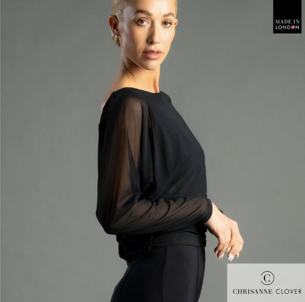 Free Australian shipping.  Worldwide delivery. Draping back elegant top. Chrisanne Clover ladies top. Ballroom dance top for women. Latin dancewear elegant top. Tango dance top for ladies. High-quality stretch dance top. Fitted ballroom dance top. Elegant dance top for performance. Chrisanne Clover ballroom dancewear. Stylish Latin dance top for women. Tango and evening wear top. Ballroom competition dance top. Ladies classy dancewear top. Chrisanne Clover elegant stretch top. Ballroom and Latin dance top