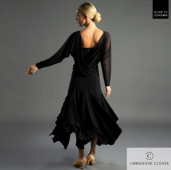 Free Australian shipping.  Worldwide delivery. Draping back elegant top. Chrisanne Clover ladies top. Ballroom dance top for women. Latin dancewear elegant top. Tango dance top for ladies. High-quality stretch dance top. Fitted ballroom dance top. Elegant dance top for performance. Chrisanne Clover ballroom dancewear. Stylish Latin dance top for women. Tango and evening wear top. Ballroom competition dance top. Ladies classy dancewear top. Chrisanne Clover elegant stretch top. Ballroom and Latin dance top