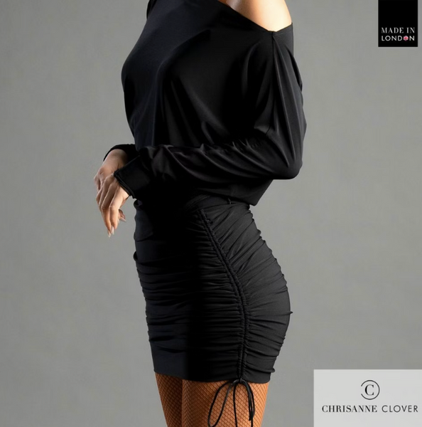 Chrisanne Clover Arabella Latin Skirt 25 - Adjustable Length - For Latin Dance, Tango Dance, Evening & Cocktail Wear