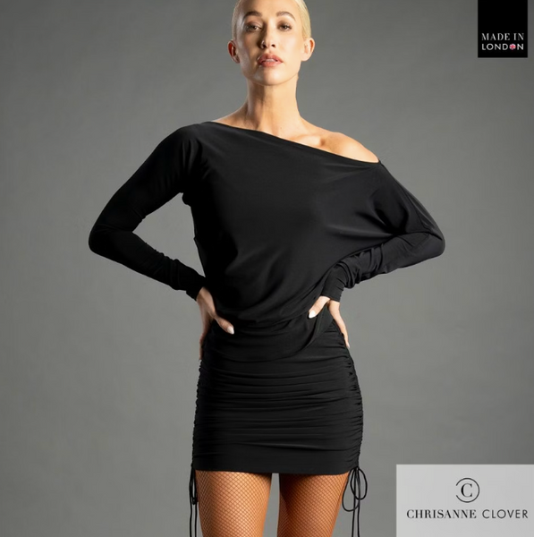 Chrisanne Clover Arabella Latin Skirt 25 - Adjustable Length - For Latin Dance, Tango Dance, Evening & Cocktail Wear