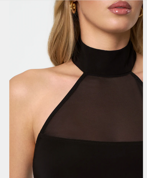 Free Australia-wide Shipping.  Best price worldwide.
Danza x Veronika Collection:  Make a striking impression with the Adriana Bodysuit. Featuring a sleek halter neck and delicate mesh detail on the neckline, this sleeveless design exudes confidence and sensuality. Perfect for turning heads on the dance floor or during a night out, it’s made to highlight your bold and magnetic presence.
String bottom
Removable cups
Snap button closure at the hem
Button closer at the neck
Made of the light and