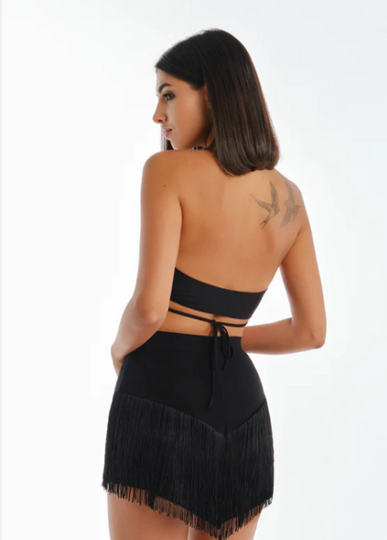 Top Hailey | Black Halter Neck Crop Top For All Dance Styles | Sleeveless Halter Crop Top for Dance Practice & Performance, Clubbing Wear, Day Wear, Heels & Burlesque Dancewear