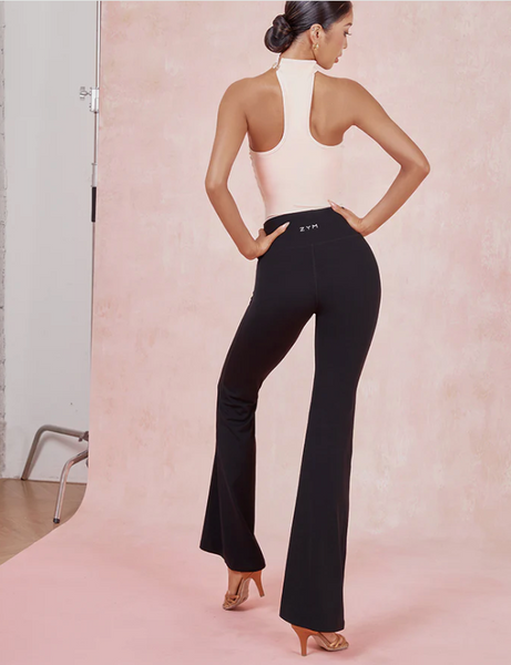 ZYM Ultimate Dance Pants in Black 2428 | Stretch Dance Pants for Ballroom, Latin, Jazz, Salsa, Kizomba Dance Practice, Day Wear & Social Dancing