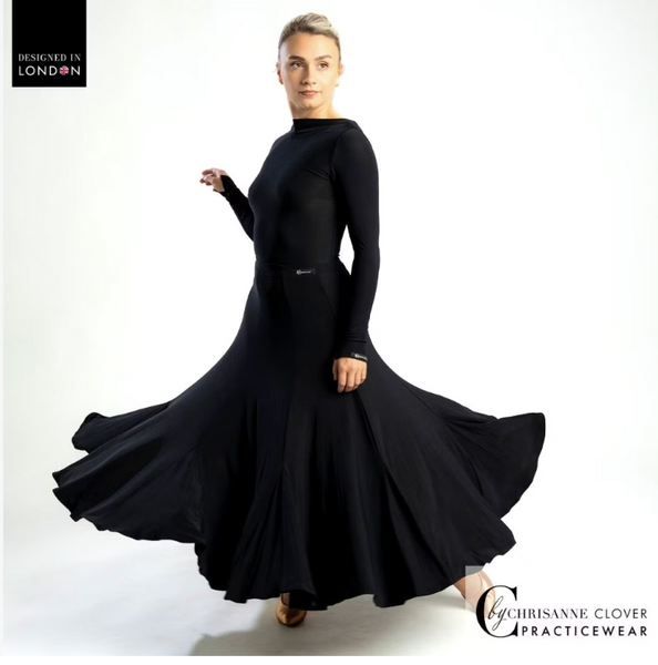 Chrisanne Clover Capella Ballroom Dance Skirt - for Ballroom Dance Practice, Performance or Competition or Evening Wear and Social Dance