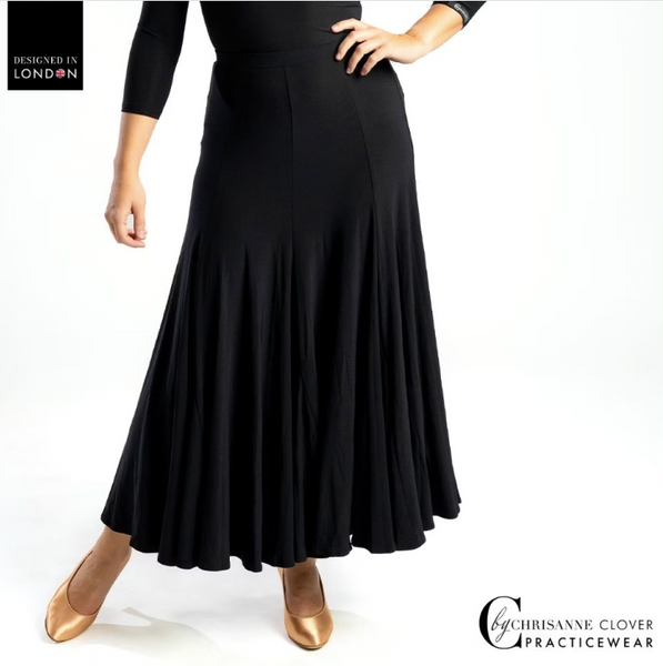 Chrisanne Clover Capella Ballroom Dance Skirt - for Ballroom Dance Practice, Performance or Competition or Evening Wear and Social Dance