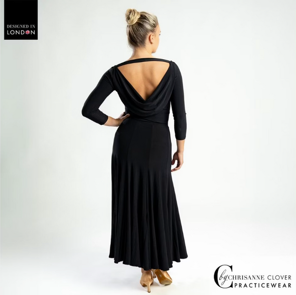 Chrisanne Clover Capella Ballroom Dance Skirt - for Ballroom Dance Practice, Performance or Competition or Evening Wear and Social Dance