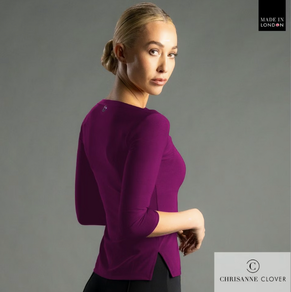 Chrisanne Clover Eternity Top 25 Fuchsia Pink - for Ballroom, Latin, Evening Wear