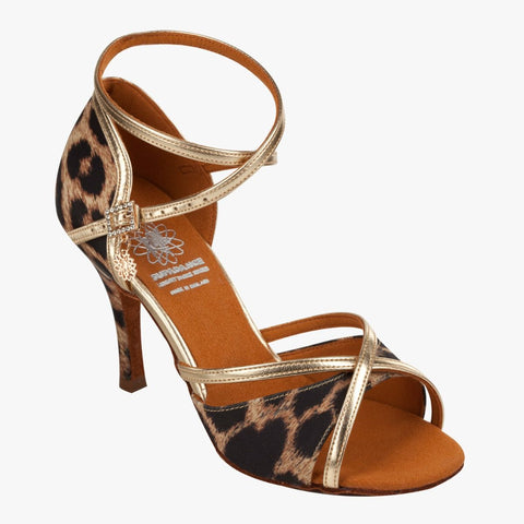 Supadance 1073 Ladies Latin Shoe Tan Leopard