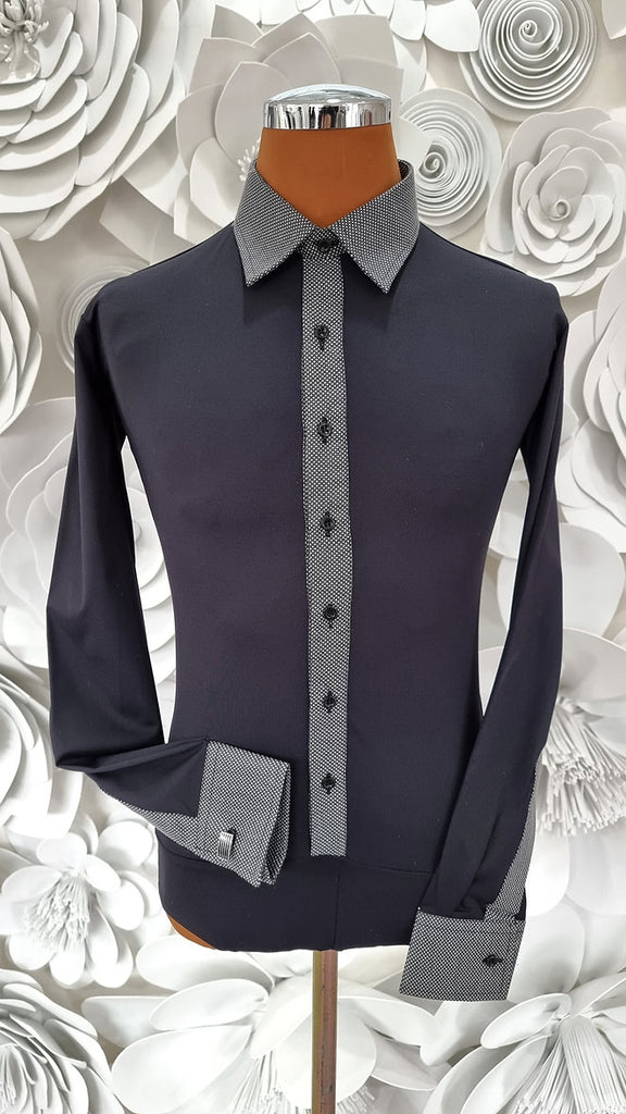 Free Aust-wide shipping.  Best price worldwide with tracking.  Made in Italy this stylish, stretch body shirt comes with built-in pants.   Made using exclusive B-stretch fabric - Breathable, quick drying fabric.  Perfect for dance performance, medals, DanceSport competition or special occasions.
