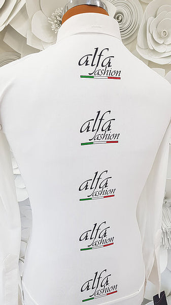 Alfa Logo Stretch Competition Tails Shirt - Mens Formal Shirt to match Tailsuit