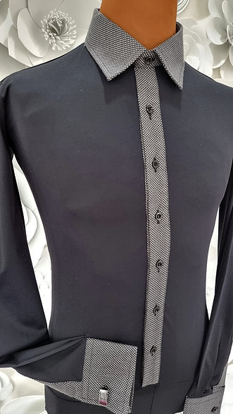 Free Aust-wide shipping.  Best price worldwide with tracking.  Made in Italy this stylish, stretch body shirt comes with built-in pants.   Made using exclusive B-stretch fabric - Breathable, quick drying fabric.  Perfect for dance performance, medals, DanceSport competition or special occasions.