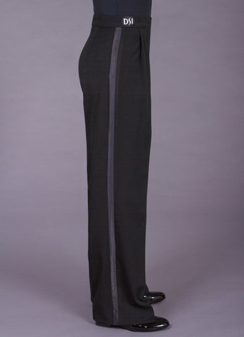 dsi mens box pleat dance trousers with wide satin stripe from dsi australia dancewear for you with free shipping