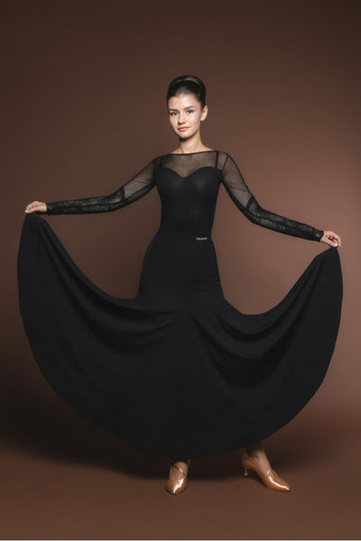 black ballroom skirt from dancewear for you australia