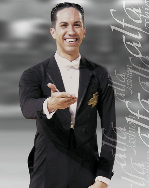 Alfa Fashion Satin Collar Mens Waistcoat - Single Breasted Long Vest - Special Events, Formal Wear, Ballroom Dance Shows, Performance & DanceSport Competition