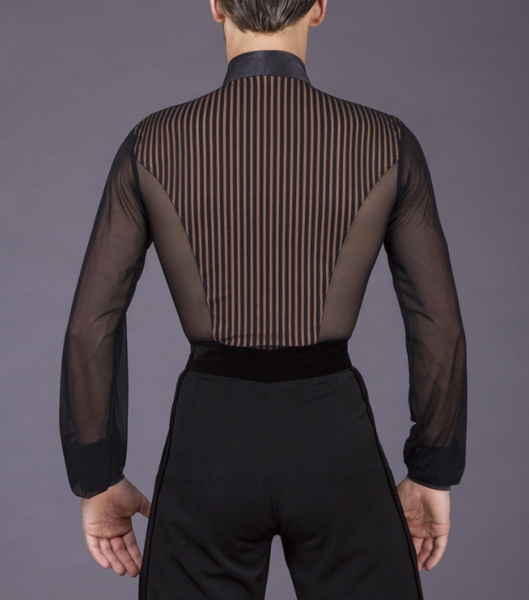 Satin stand-up collar with flip back option and front bands with satin soft cuffs.  As part of the DSI-London Premium made to order service these menswear items can be made to order in any suitable DSI fabric and colour of your choice.