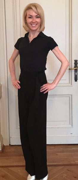 RS Atelier Irene Womans Polo Top | Ladies Stretch, Fitted Polo Shirt for Dance Practice, Teaching, Day Wear