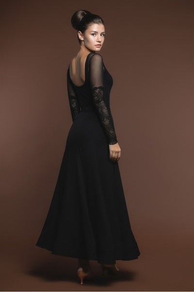 black ballroom skirt from dancewear for you australia