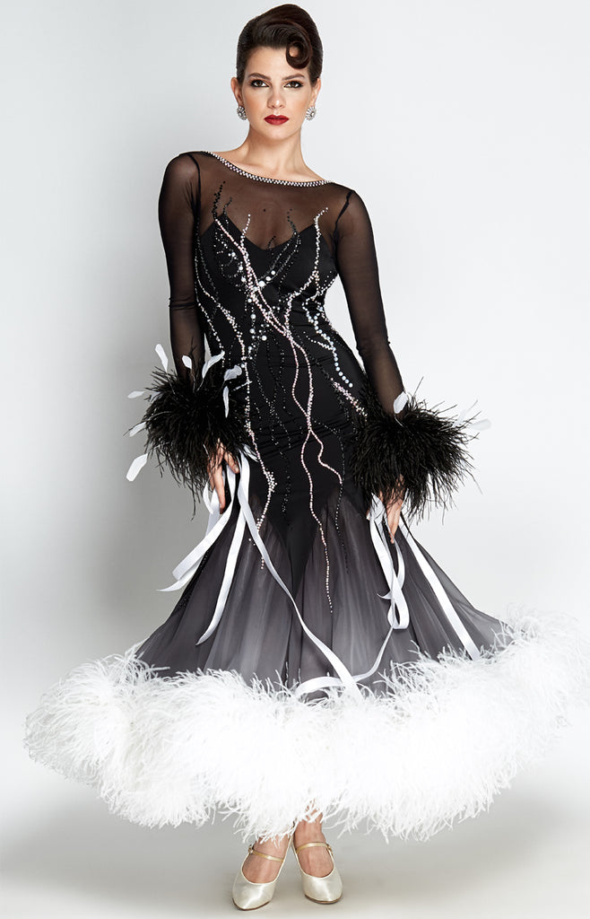 sDiscover the ultimate in luxury and style with our Couture Made-to-Measure Ballroom and Latin Competition Dresses at Dancewear For You. Each dress is custom-made to order, allowing you to choose your perfect colour combination for a truly unique look. Crafted from the world’s finest fabrics and trims, these stunning dresses come fully decorated as shown, featuring exquisite embellishments and Swarovski crystals (where specified) for maximum sparkle on the dance floor. Whether you need a Ballroom or Latin c