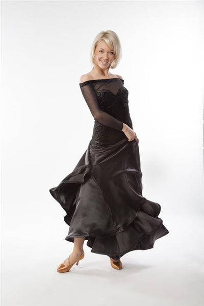 rs atelier ischia black ballroom dress from dancewear for you australia
